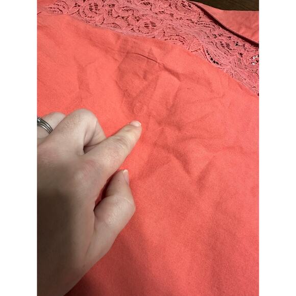 Red Ranch Lace Pearl Snap Button Shirt Women XXL Western Cowgirl Y2K Cowgirl - Picture 8 of 15